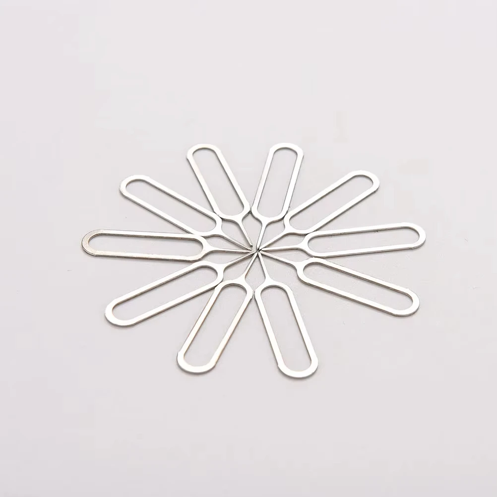 10pcs/set Sim Card Tray Removal Eject Pin Key Tool Stainless Steel Needle For Huawei For IPhone IPad Samsung thumbnail 2