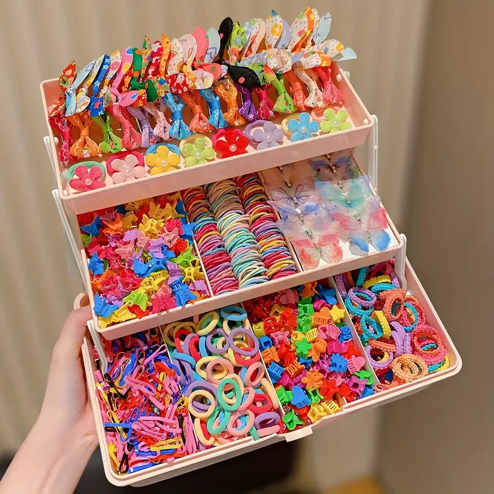 555 pieces/set, colorful butterfly hair clips for girls, stylish and sweet hairstyles, hair accessories. thumbnail 2