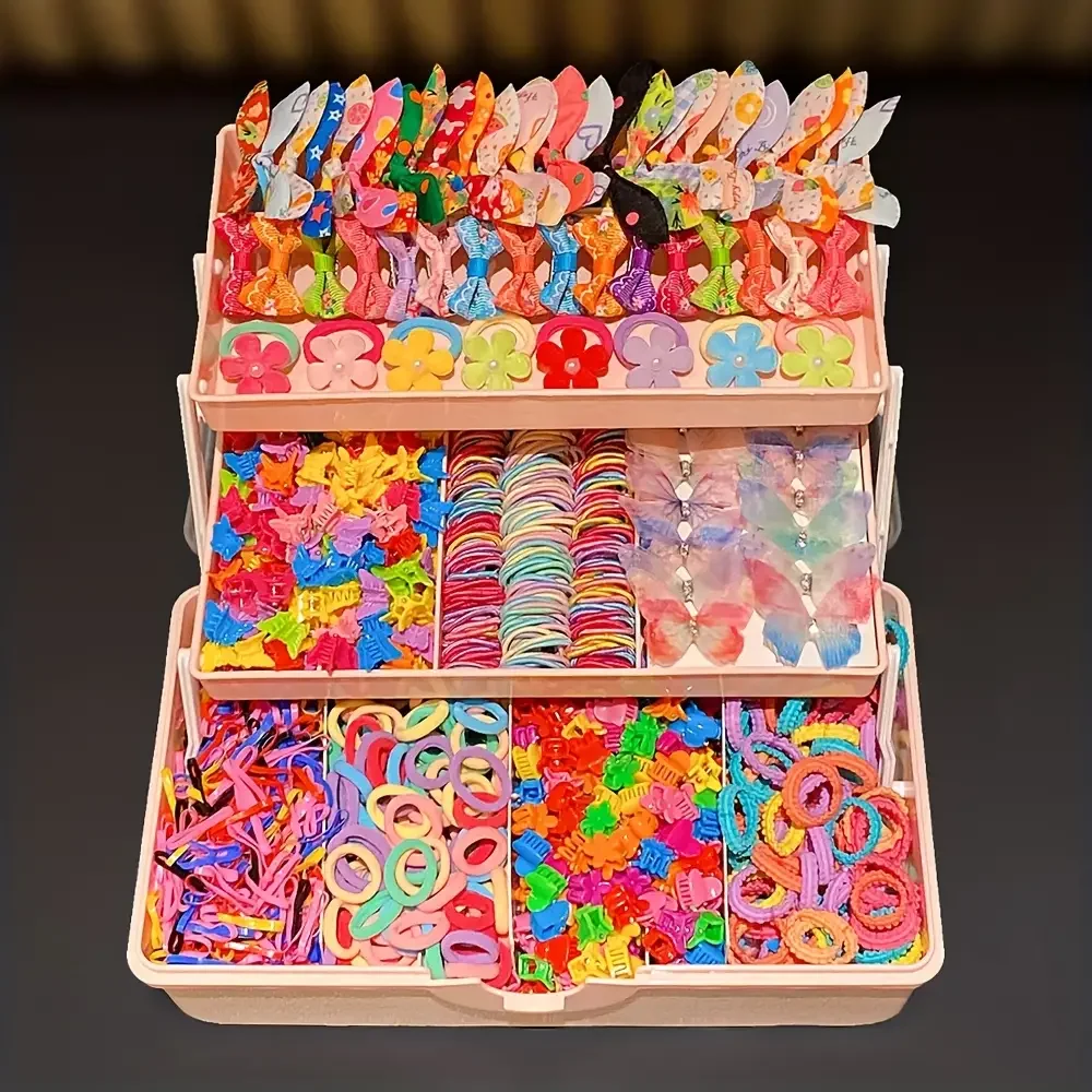555 pieces/set, colorful butterfly hair clips for girls, stylish and sweet hairstyles, hair accessories. thumbnail 6