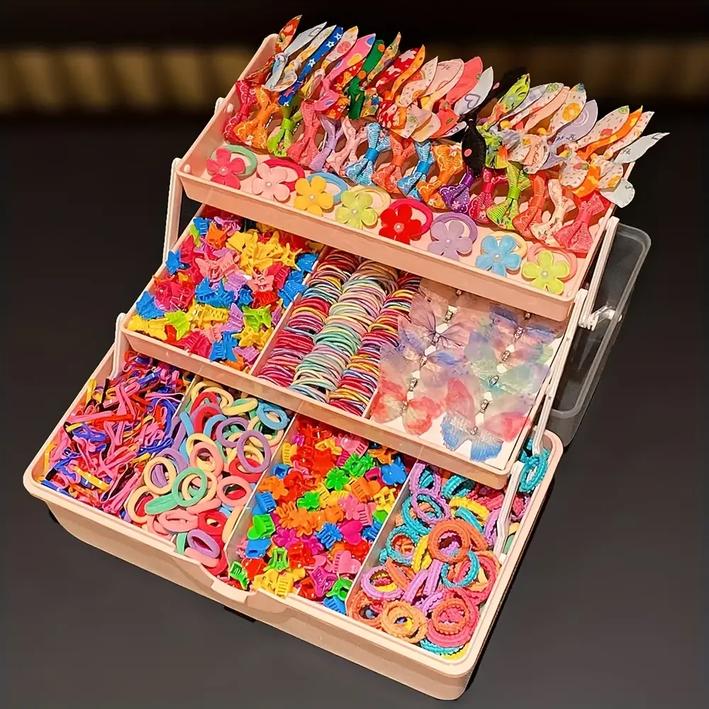 555 pieces/set, colorful butterfly hair clips for girls, stylish and sweet hairstyles, hair accessories. thumbnail 4