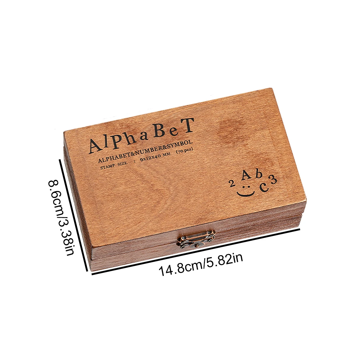 70pcs/box, alphanumeric wooden stamp set, suitable for envelopes, notebooks and manuals, exquisite fashion decoration supplies thumbnail 2