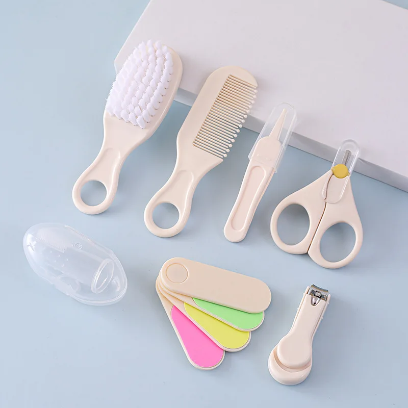 Hair Health Care Grooming Brush Clipper Teether Toothbrush Kit Baby Essentials 7PCS Baby Nail Trimmer Care Set Kid thumbnail 3