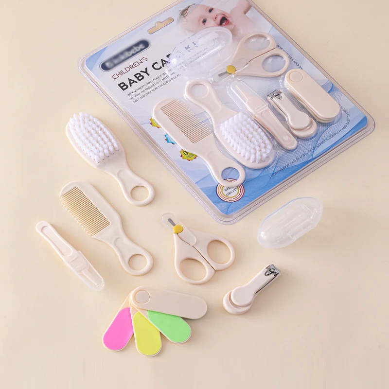 Hair Health Care Grooming Brush Clipper Teether Toothbrush Kit Baby Essentials 7PCS Baby Nail Trimmer Care Set Kid thumbnail 4