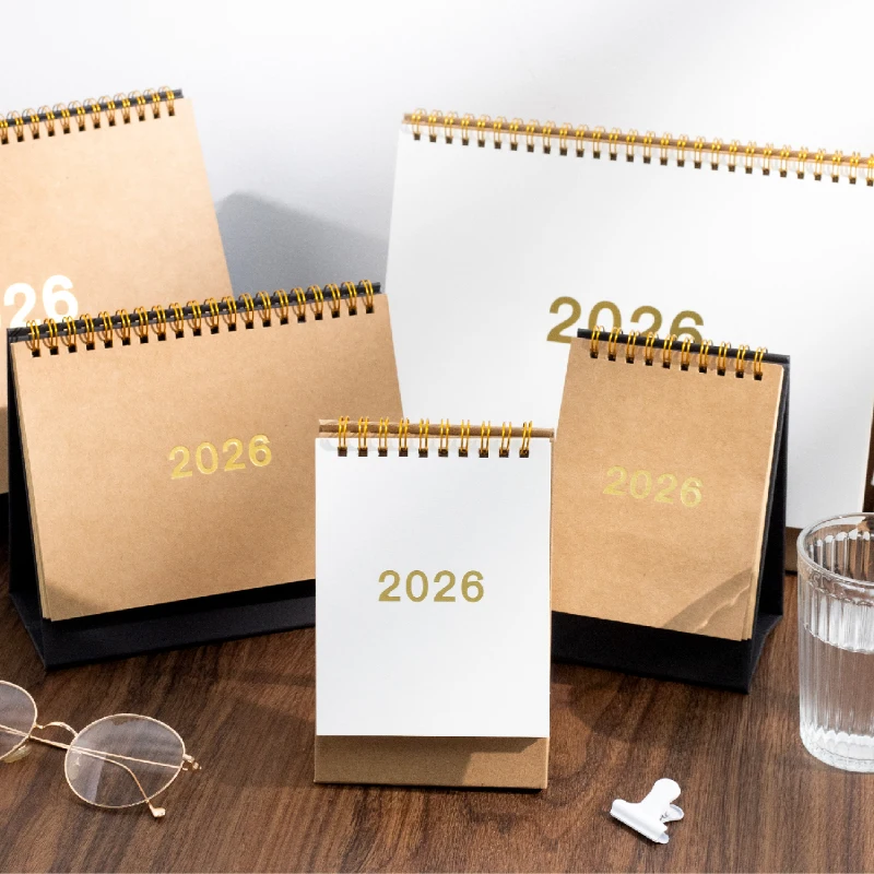 Journal GO Portable Simplified Standing Calendar 2026 Page Flip Desktop Ornament Check-in Planner Calendar School Office Supply thumbnail 6