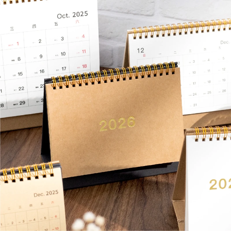 Journal GO Portable Simplified Standing Calendar 2026 Page Flip Desktop Ornament Check-in Planner Calendar School Office Supply thumbnail 5