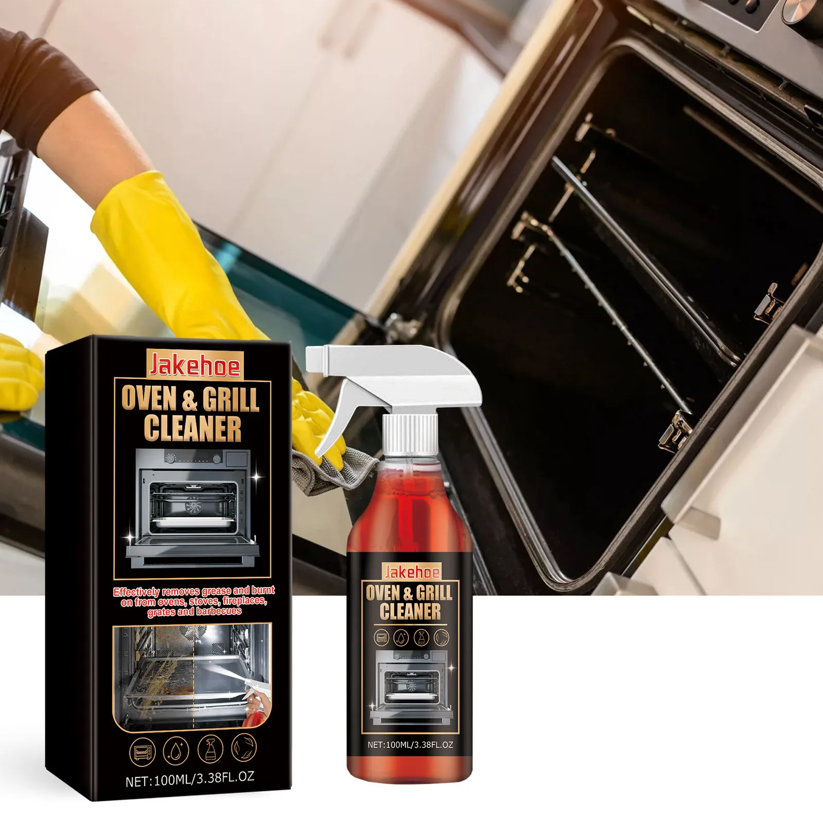 Ovens Cleaning Foam Spray Strong Kitchen Remove Grill Stove Oil Stains All Purpose Cleaner for Kitchen Appliances Household Care thumbnail 4
