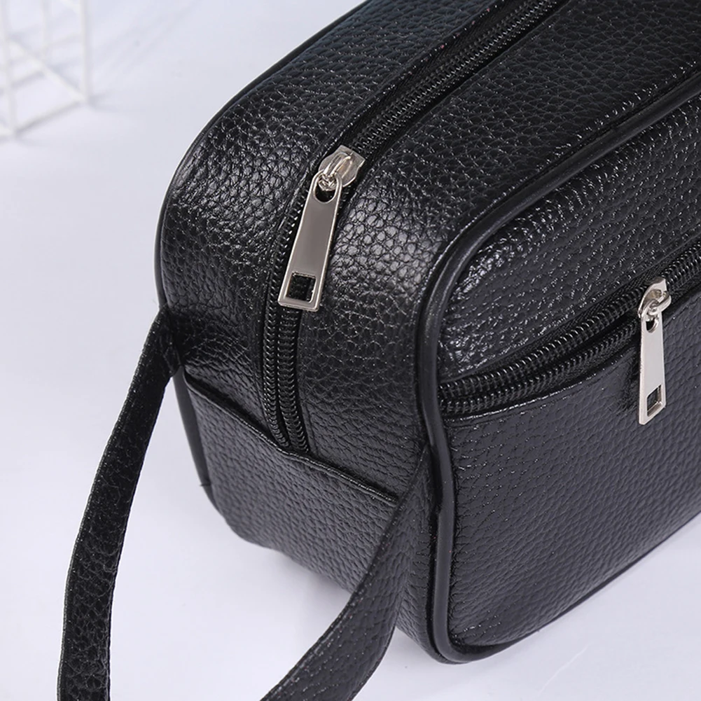 Men Wallets Retro PU Leather Business Handbags Vintage Wristlet Bag Mobile Phone Storage Coin Purse Fashion Woman Coametics Bag thumbnail 5