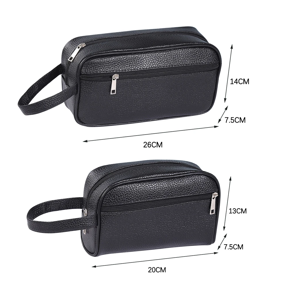 Men Wallets Retro PU Leather Business Handbags Vintage Wristlet Bag Mobile Phone Storage Coin Purse Fashion Woman Coametics Bag thumbnail 6