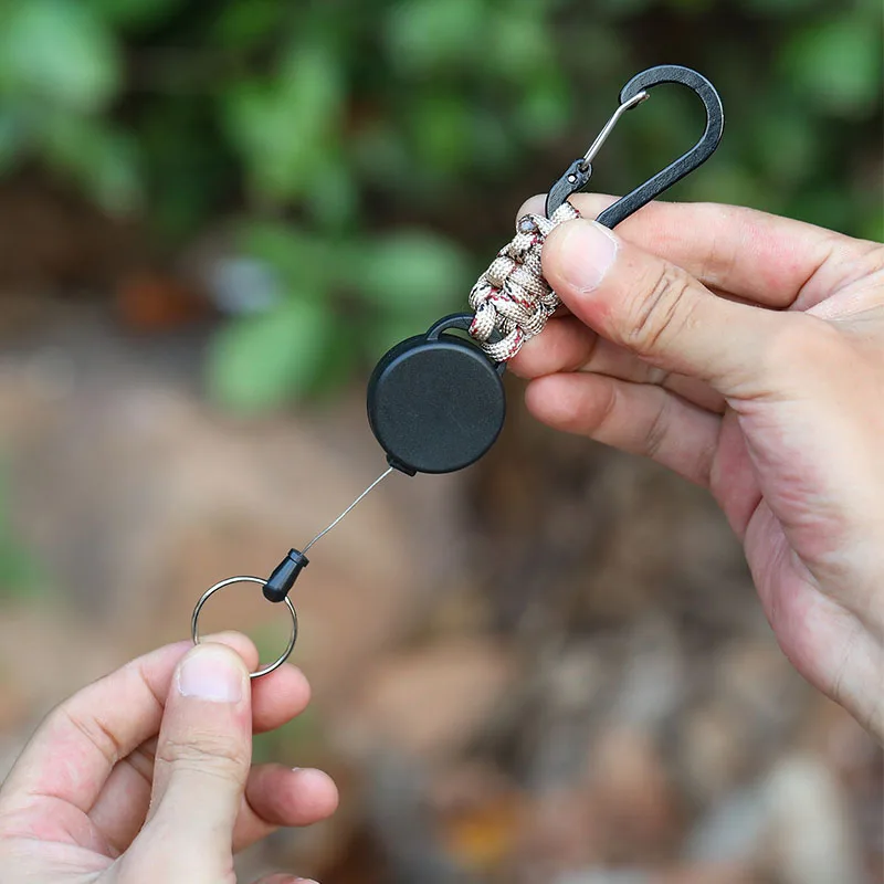 New 1/3/5PCS Retractable Keychain Anti-Theft Carabiner Hook Badge Reel Outdoor Portable Key Chain Key Holder Accessories YSL38 thumbnail 5