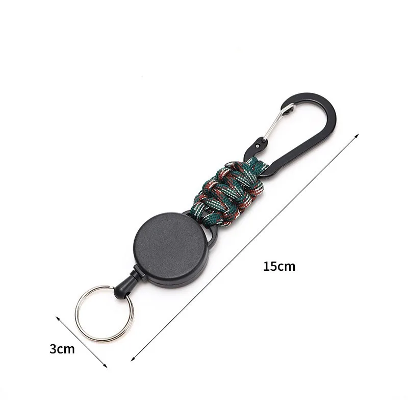 New 1/3/5PCS Retractable Keychain Anti-Theft Carabiner Hook Badge Reel Outdoor Portable Key Chain Key Holder Accessories YSL38 thumbnail 4
