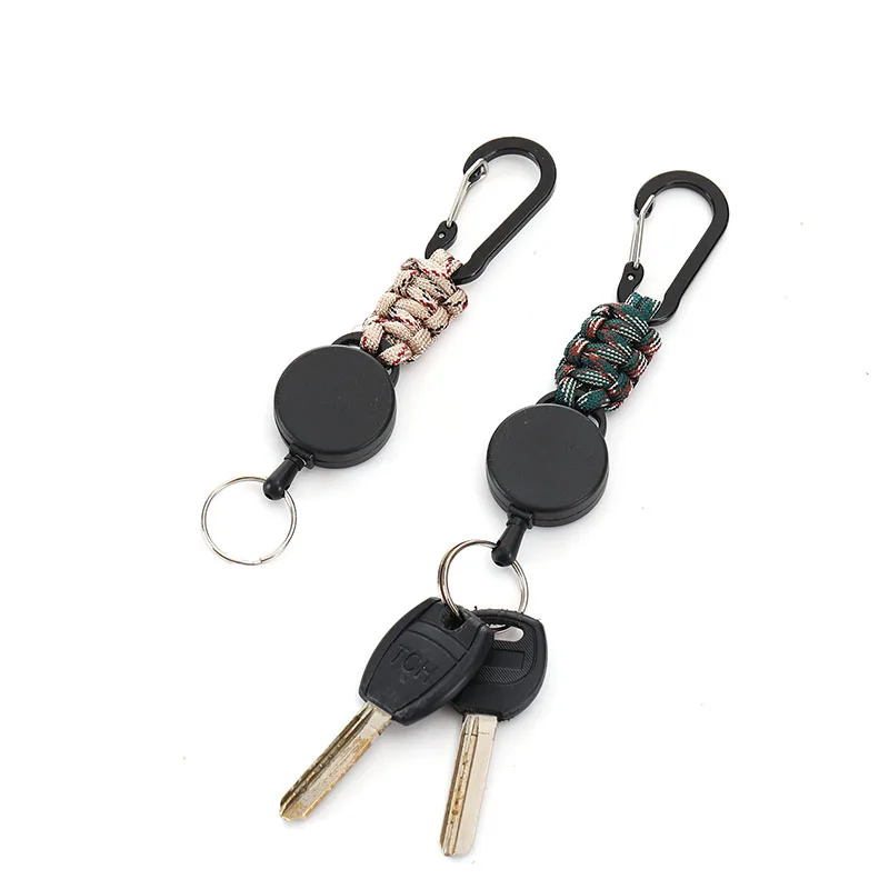 New 1/3/5PCS Retractable Keychain Anti-Theft Carabiner Hook Badge Reel Outdoor Portable Key Chain Key Holder Accessories YSL38 thumbnail 3