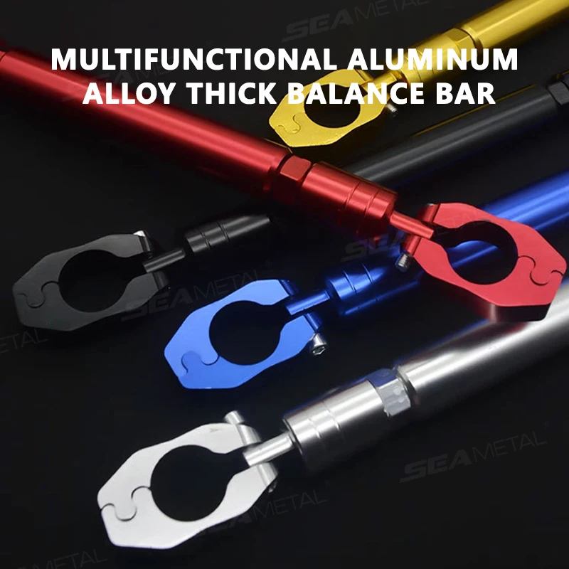 SEAMETAL Motorcycle CNC Aluminum Handle Grip Bar 7/8" 22mm Handlebar Universal Steering Strength Lever Bar Balance Cross Bar thumbnail 2