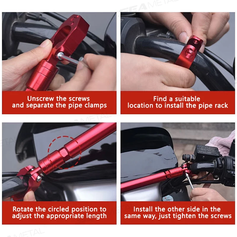 SEAMETAL Motorcycle CNC Aluminum Handle Grip Bar 7/8" 22mm Handlebar Universal Steering Strength Lever Bar Balance Cross Bar thumbnail 3