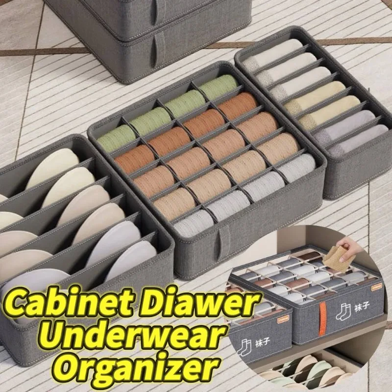 Bedroom Cabinet Drawer Underwear Organizer Wardrobe Clothes Organizer Socks Bra Clothing Storage Boxes Pants Socks Organizers