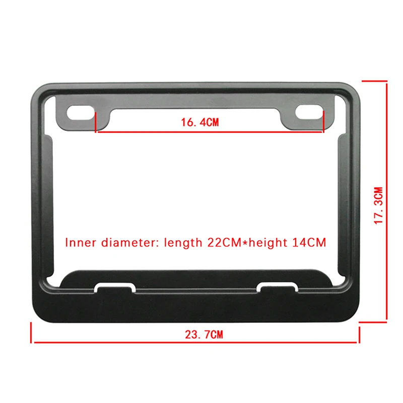 Motorcycle License Plate Frames Universal Aluminum Alloy License Plate Holder Solid/Hollow Style License Plate Holders Frame thumbnail 6