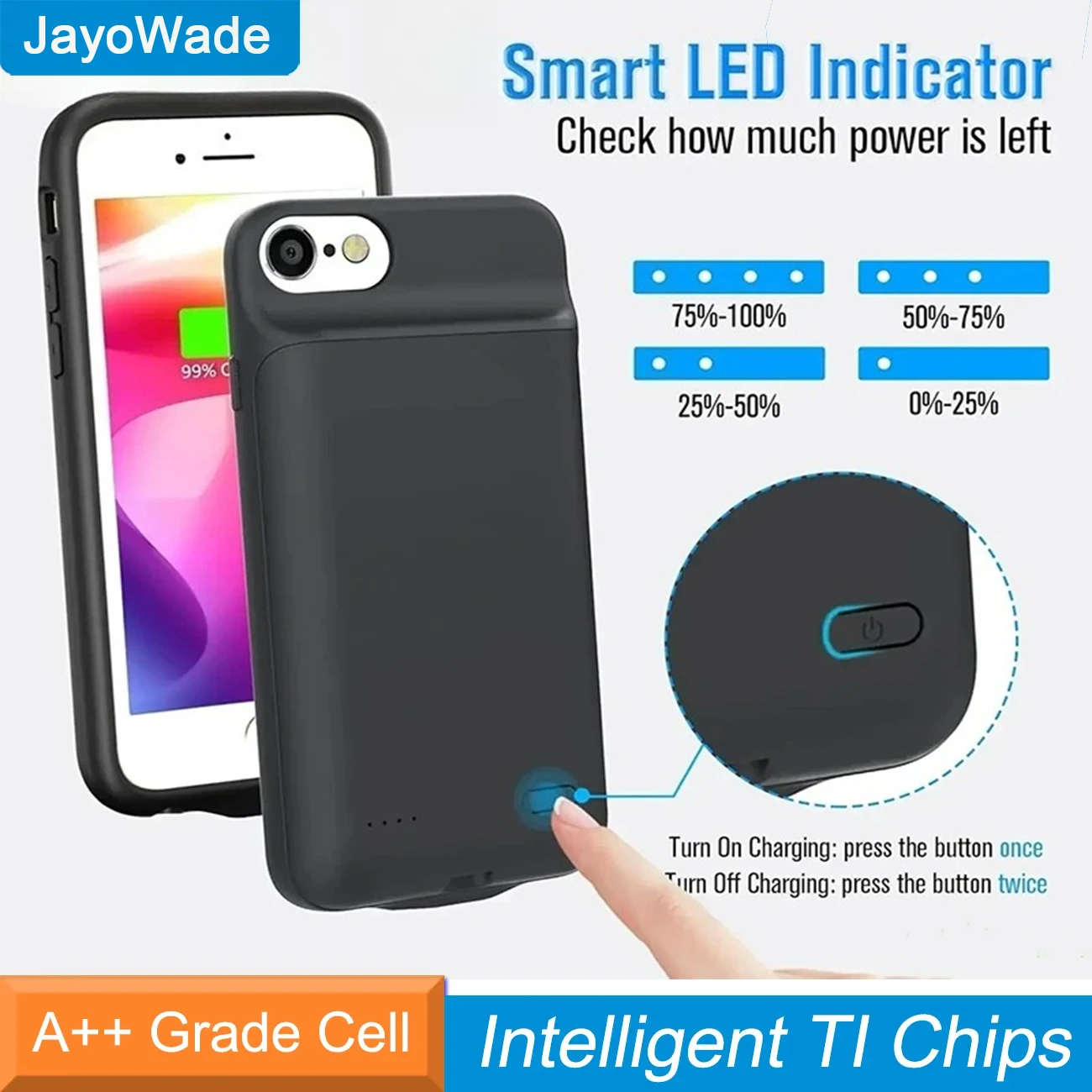 10000Mah Phone Cover 4.7 Inch For IPhone 6 6S 7 8 SE 2020 2022 2023 Battery Charger Case Power Bank For IPhone 6 Battery Cases