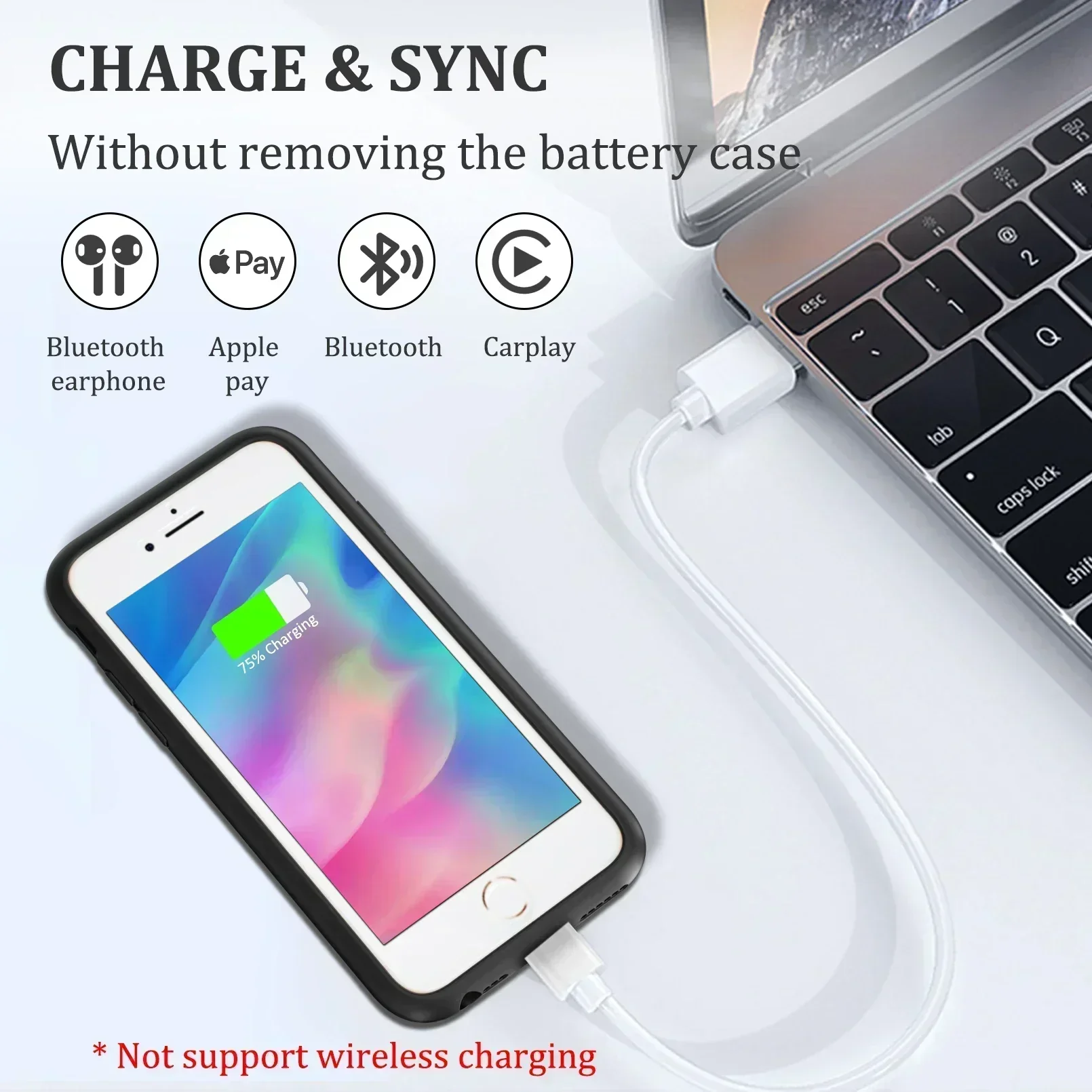 10000Mah Phone Cover 4.7 Inch For IPhone 6 6S 7 8 SE 2020 2022 2023 Battery Charger Case Power Bank For IPhone 6 Battery Cases thumbnail 3