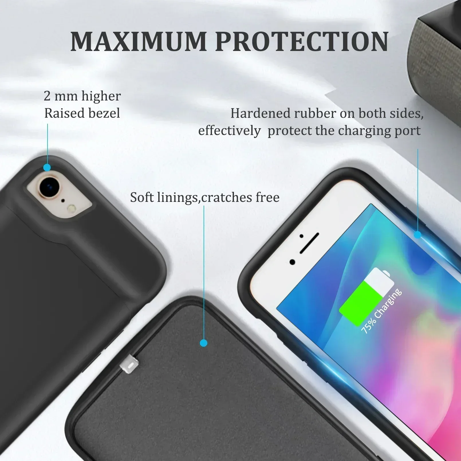 10000Mah Phone Cover 4.7 Inch For IPhone 6 6S 7 8 SE 2020 2022 2023 Battery Charger Case Power Bank For IPhone 6 Battery Cases thumbnail 4