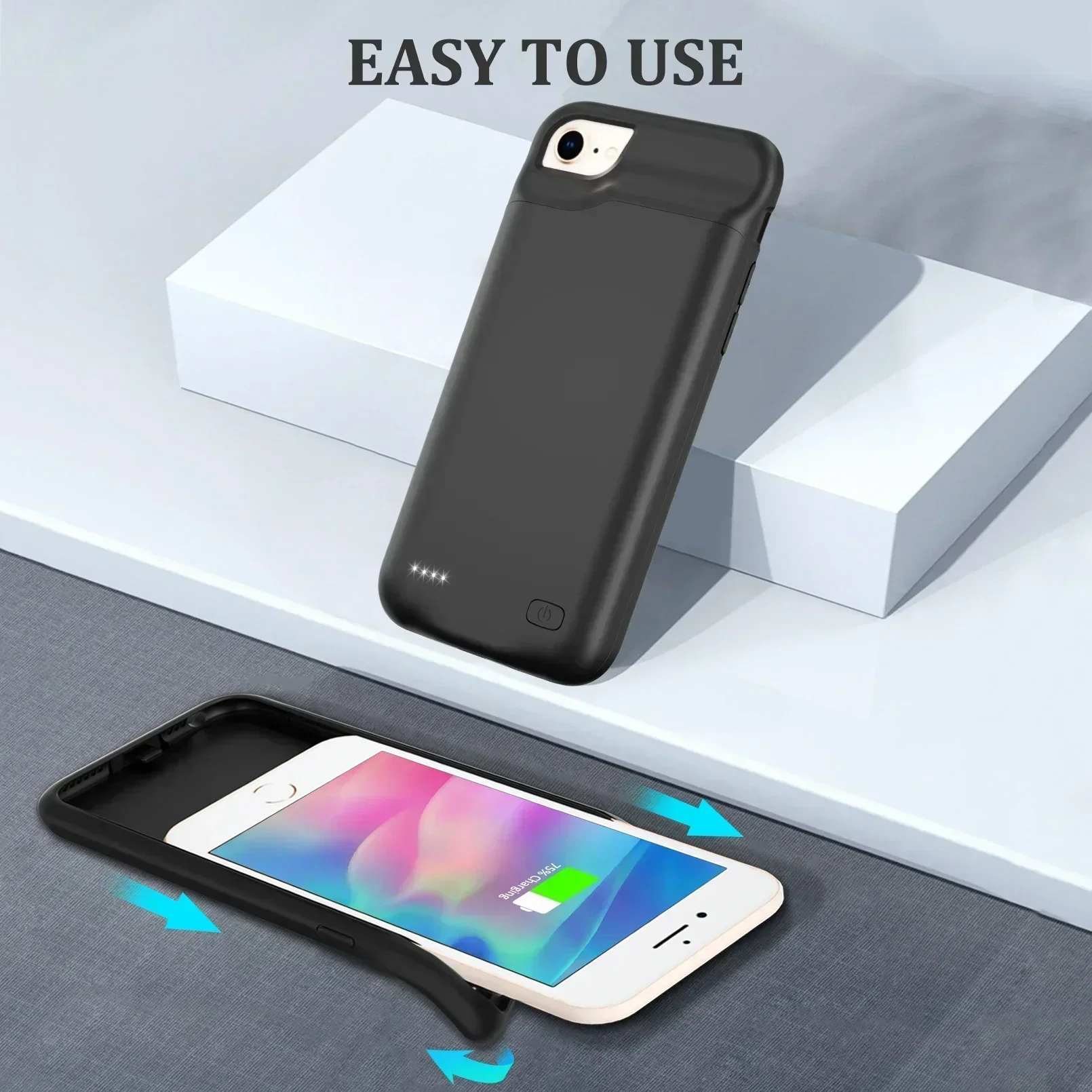 10000Mah Phone Cover 4.7 Inch For IPhone 6 6S 7 8 SE 2020 2022 2023 Battery Charger Case Power Bank For IPhone 6 Battery Cases thumbnail 6