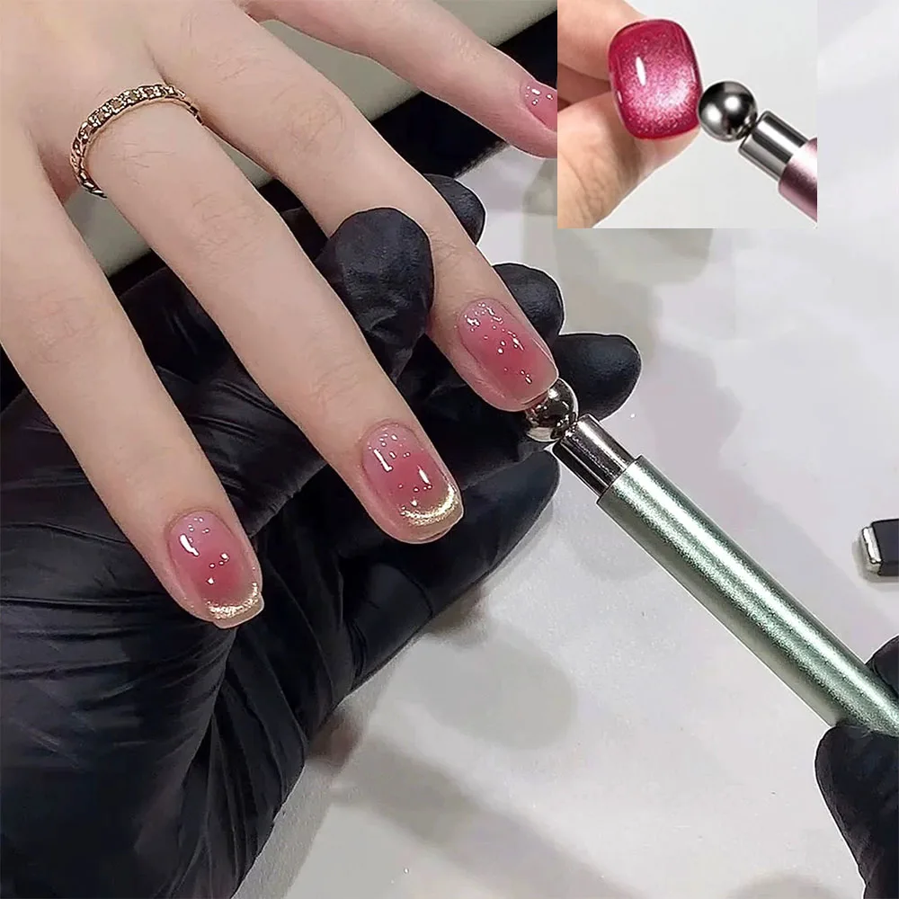 1Pcs Round Steel Magnetic Ball Double-Headed Thickened Cat-Eye Magnetic Stick Cylindrical French Magnet Pen Cat Eye Magnet Tool thumbnail 5