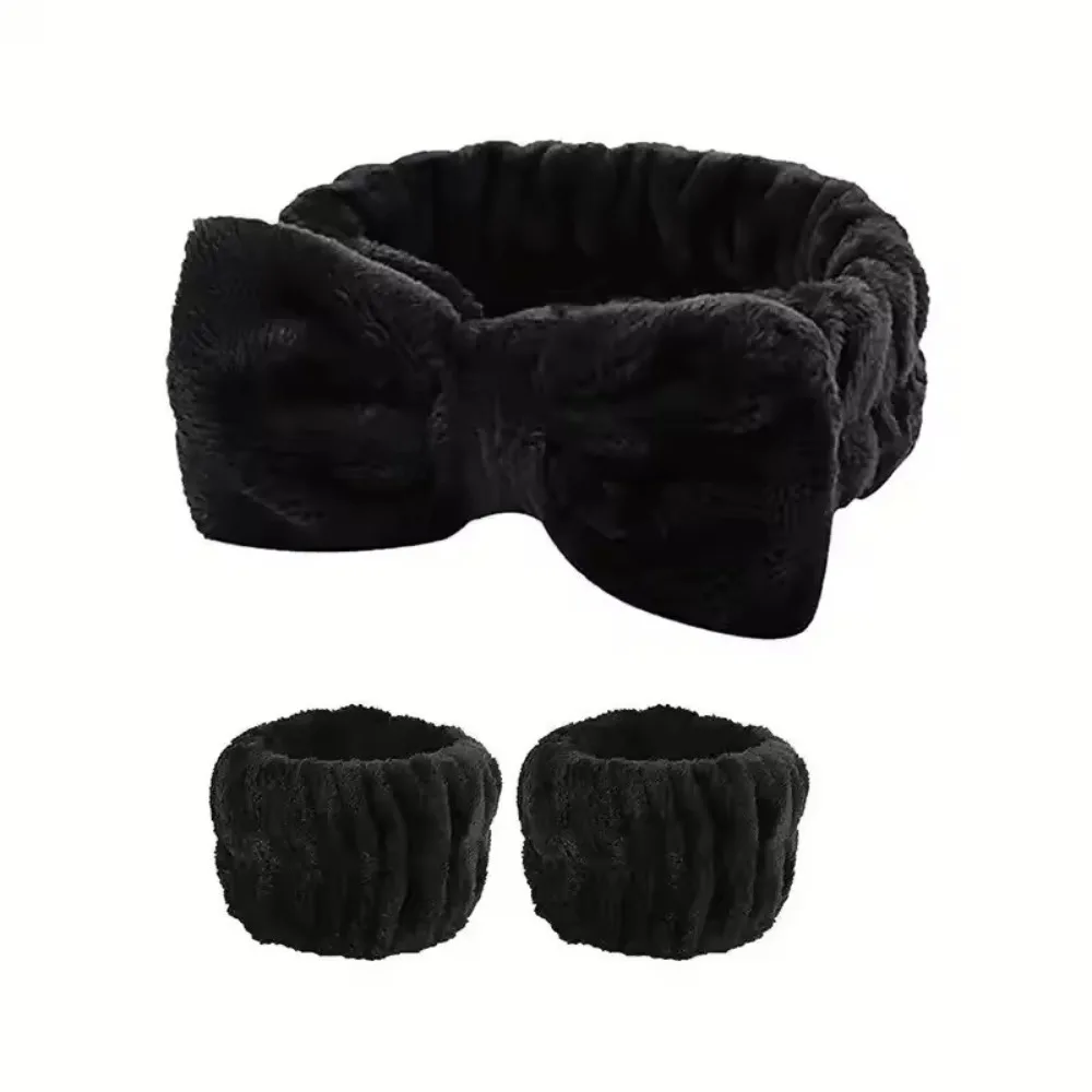 3Pcs Spa Headband Wristband for Washing Face Microfiber Makeup Towel Hair Bands Washband Scrunchies Absorbent Wrist Sweatband thumbnail 6