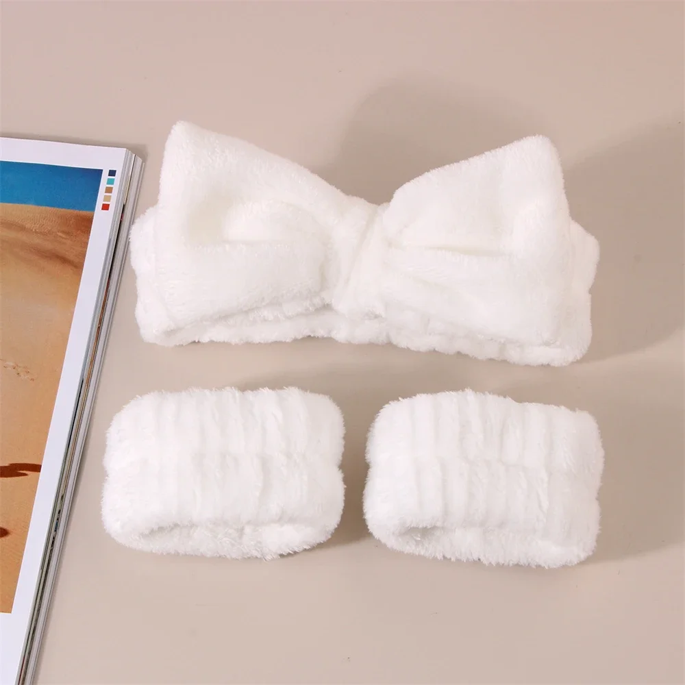 3Pcs Spa Headband Wristband for Washing Face Microfiber Makeup Towel Hair Bands Washband Scrunchies Absorbent Wrist Sweatband thumbnail 5
