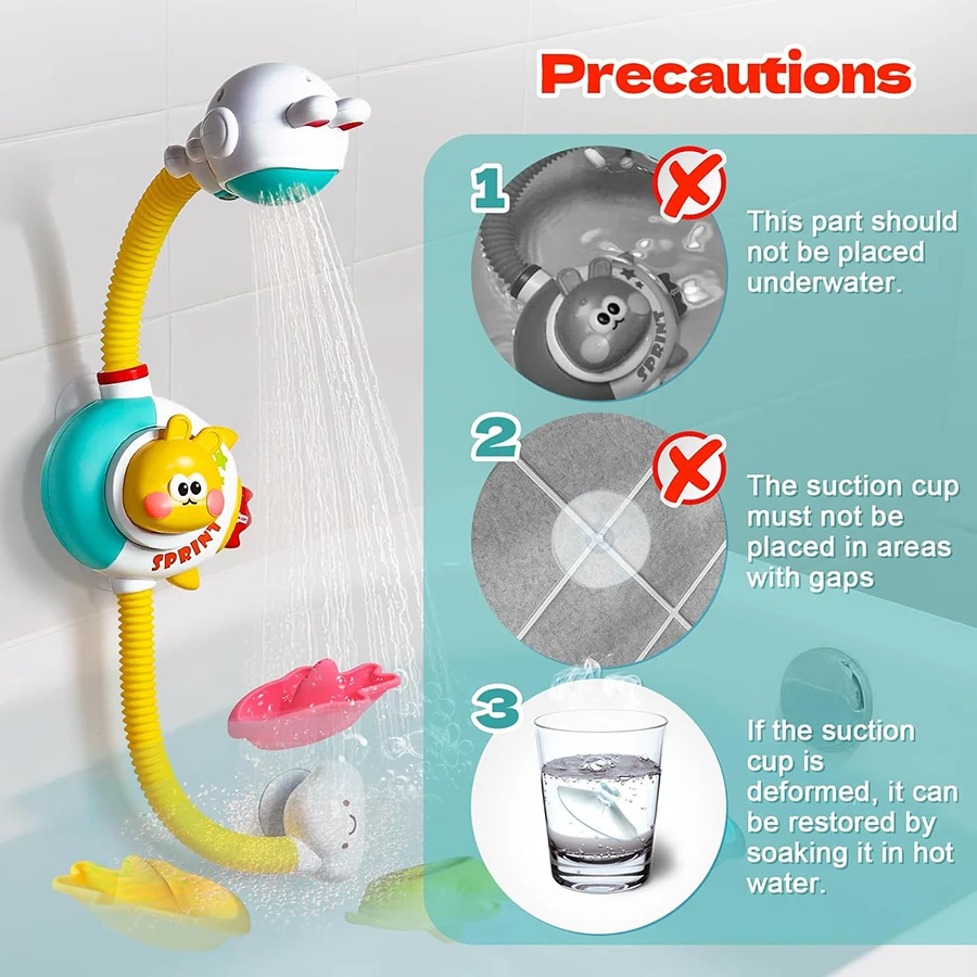 Baby Bath Shower Head Toys for Toddler Bath Toys for Infants Kids Swimming Pool Toys Bathtub Toys for Boys Girls thumbnail 6
