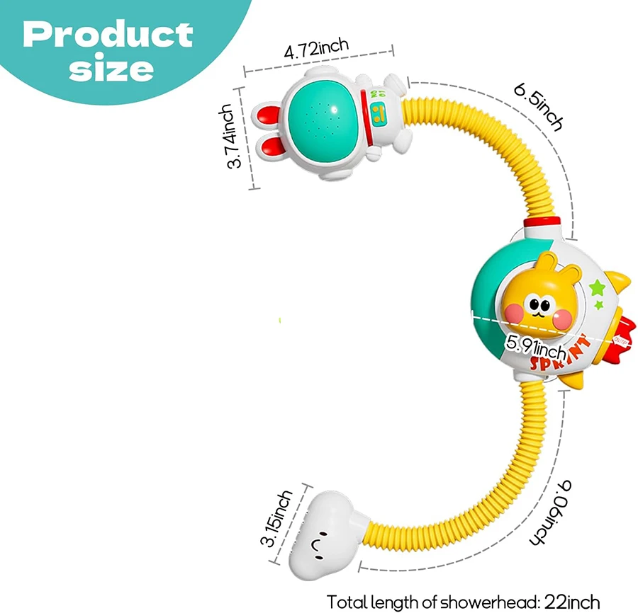 Baby Bath Shower Head Toys for Toddler Bath Toys for Infants Kids Swimming Pool Toys Bathtub Toys for Boys Girls thumbnail 5
