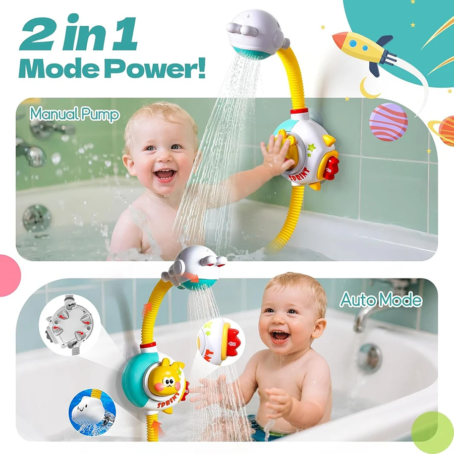 Baby Bath Shower Head Toys for Toddler Bath Toys for Infants Kids Swimming Pool Toys Bathtub Toys for Boys Girls thumbnail 3
