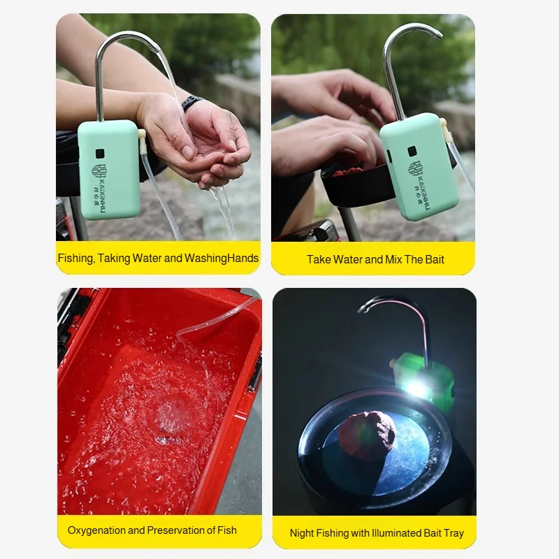Intelligent Electric Oxygenator Outdoor Fishing Water Sucker Oxygen Pump lighting USB Rechargeable Portable Fishing Gear Set thumbnail 4