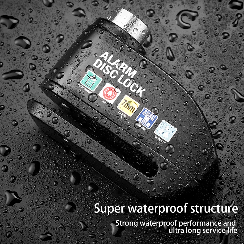 Motorcycle Alarm Disc Brake Lock Security Moto Wheel Disk Padlock Waterproof 110dB Loud Anti Theft Alarma Motorcycle Disc Lock thumbnail 4