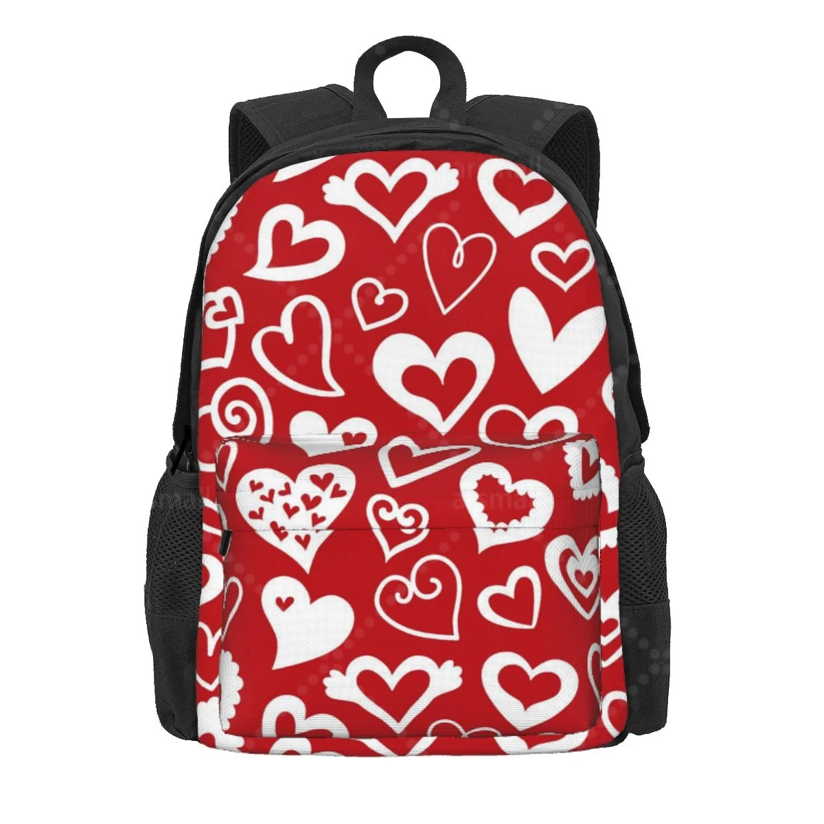 Heart Red Valentine Day Backpacks Lightweight School Bag Student Bookbag Unisex Laptop Daypacks for Travel Hiking Camping thumbnail 2