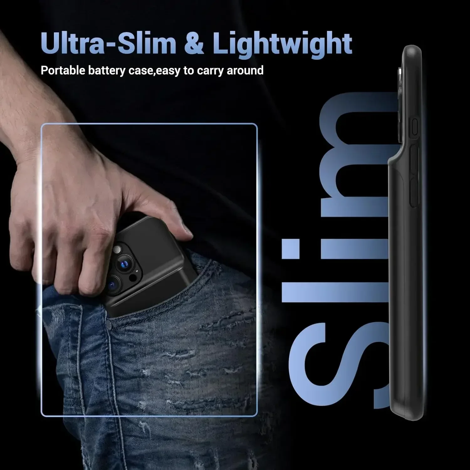 10000mah Battery Charger Case for IPhone 17 Pro Max 12 13 14 15 16 Pro Max 16E 16 Plus MINI 11 6 6S 7 8 Battery Power Bank Cover thumbnail 5