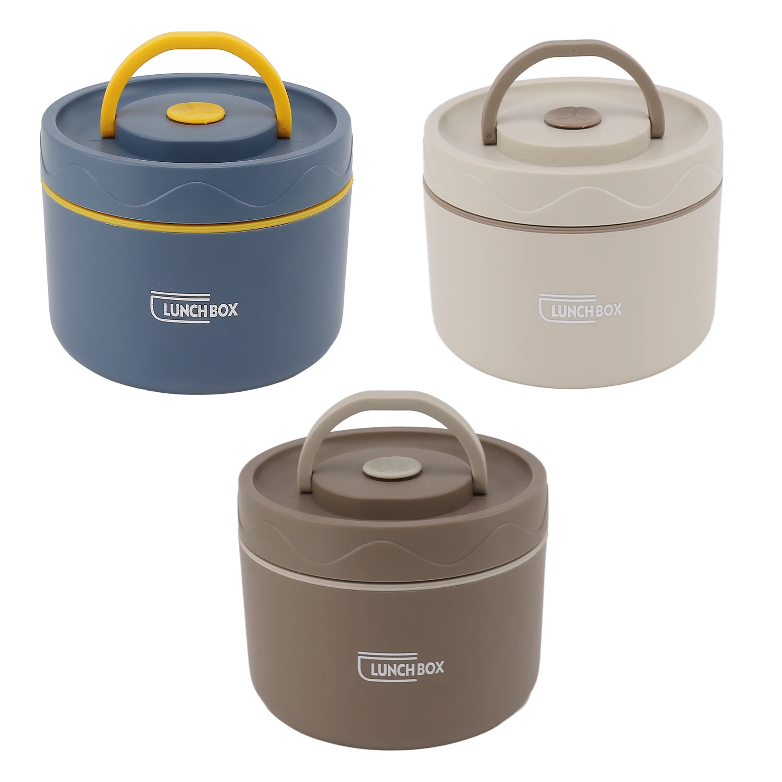 550ml Stainless Steel Insulated Bento Lunch Box Stackable 2 Tier Round Bento Lunch Box Stainless Steel Leakproof Food Container thumbnail 4