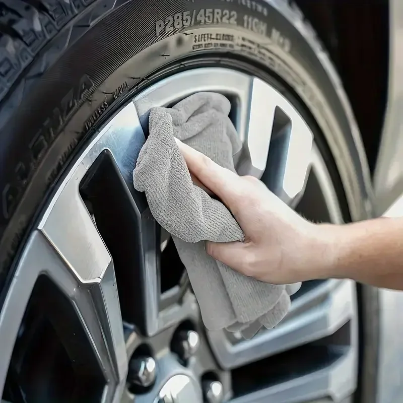 Thicken Microfiber Cleaning Cloths Lint Free Motorcycle Cleaning Towel Cloths Reusable Cleaning Towels Absorbent for Car Window thumbnail 4