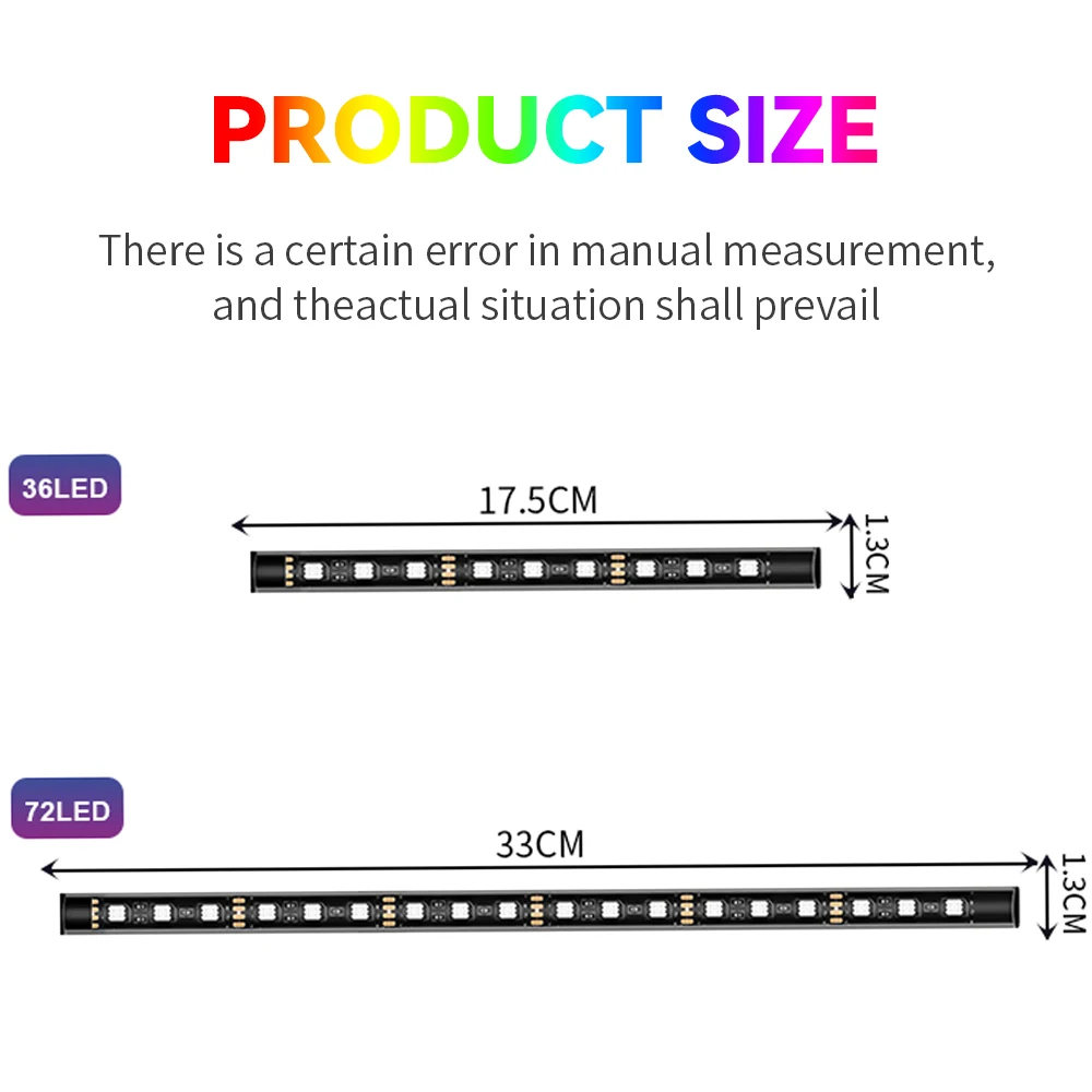 motorcycle decoration light motorcycle led Strip lights DC 12V Underbody Decorative strip Light For Car Motorcycle For YAMAHA thumbnail 2