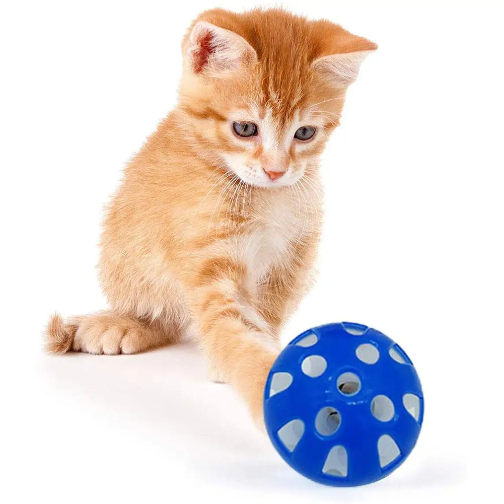 Pet Parrot Cat Toy Colorful Hollow Rolling Bell Ball Bird Chewing Toys Parakeet Cockatiel Parrot Cage Gatos Fun Toys for Budgie thumbnail 4