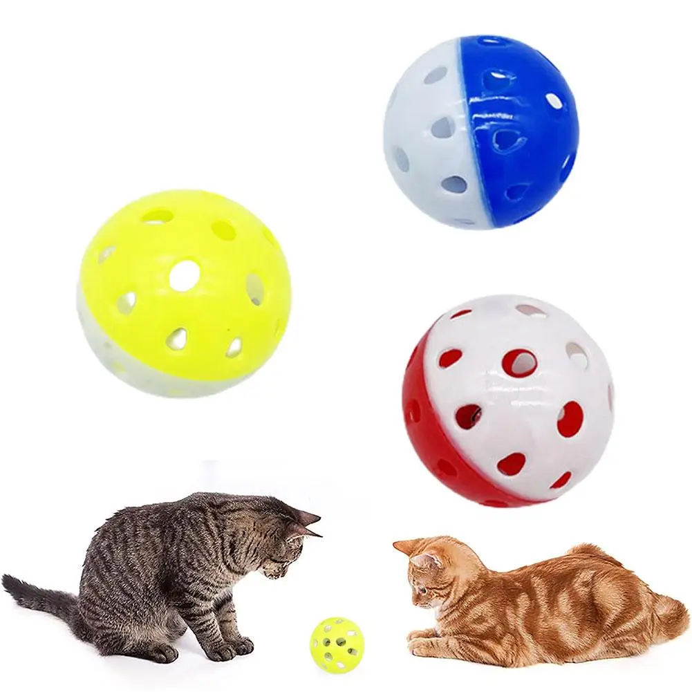 Pet Parrot Cat Toy Colorful Hollow Rolling Bell Ball Bird Chewing Toys Parakeet Cockatiel Parrot Cage Gatos Fun Toys for Budgie thumbnail 3