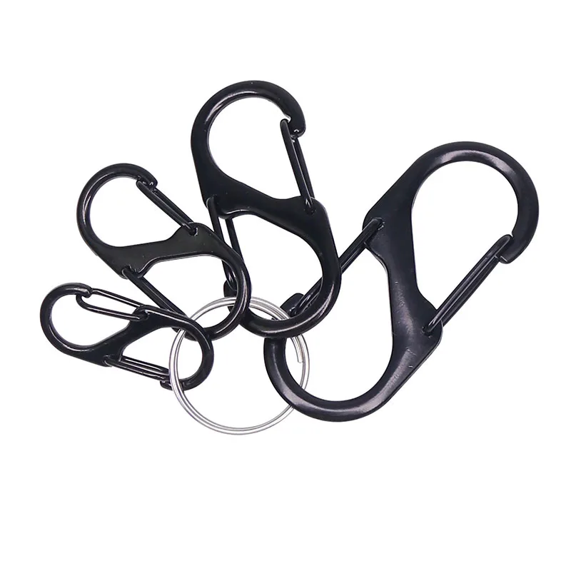 5/10PCS Tactical S Type Carabiner Camping Equipment Mini Anti-Theft Aluminium Alloy Keychain Hook Hiking Backpack Buckle BBK01 thumbnail 5