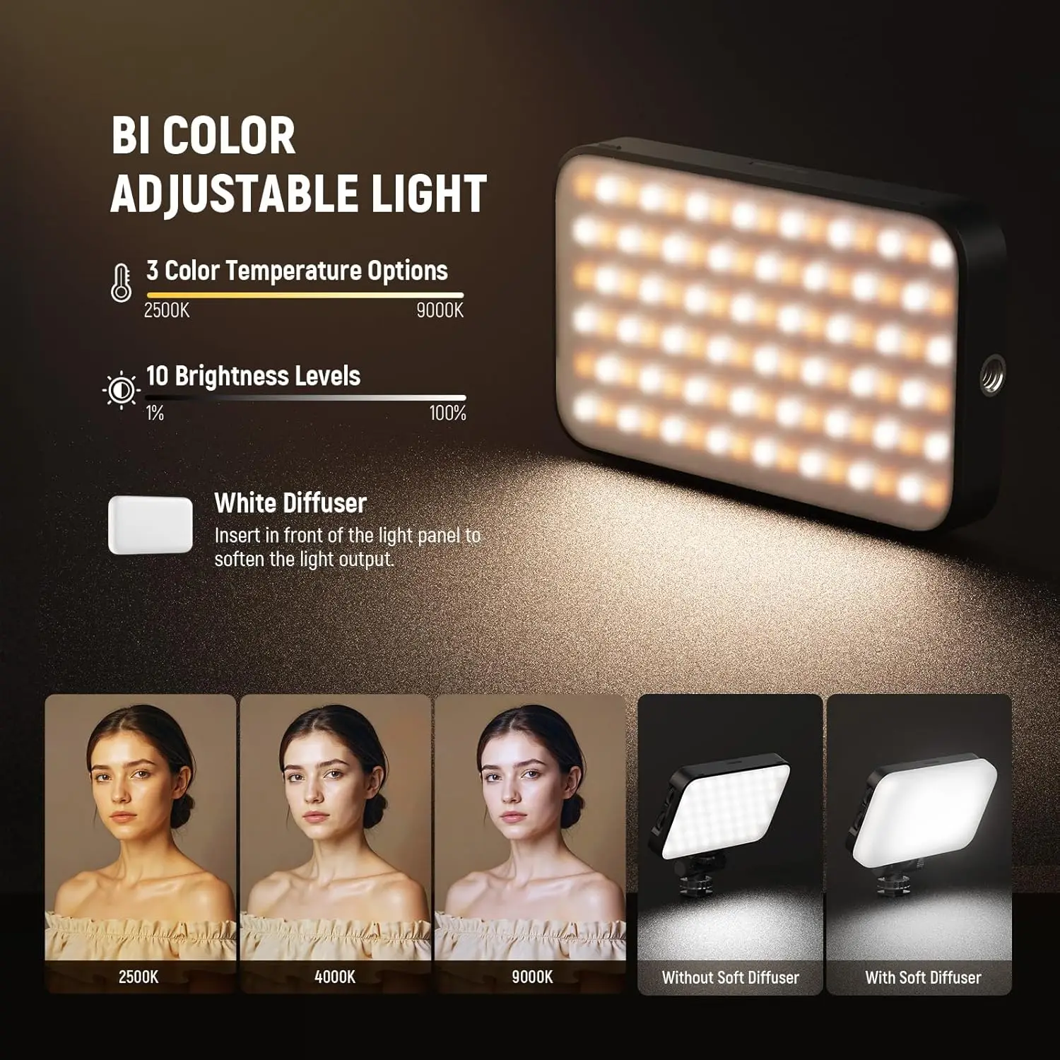 NEEWER Magnetic Phone Selfie Light for iPhone, 2500-9000K CRI80 2000mAh Laptop Computer Video Conference Fill Lighting thumbnail 2