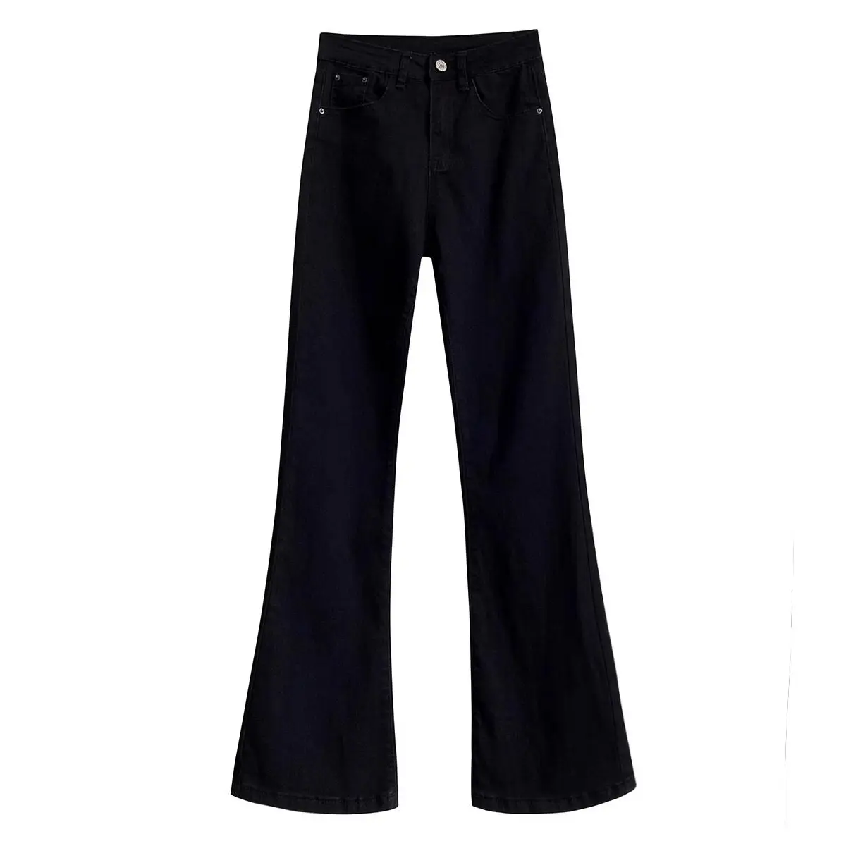 High Waist Flared Jeans Women's New Style Elastic Casual Slimming Black Denim Pants Korean Style Comfortable Loose Fit Jeans thumbnail 5