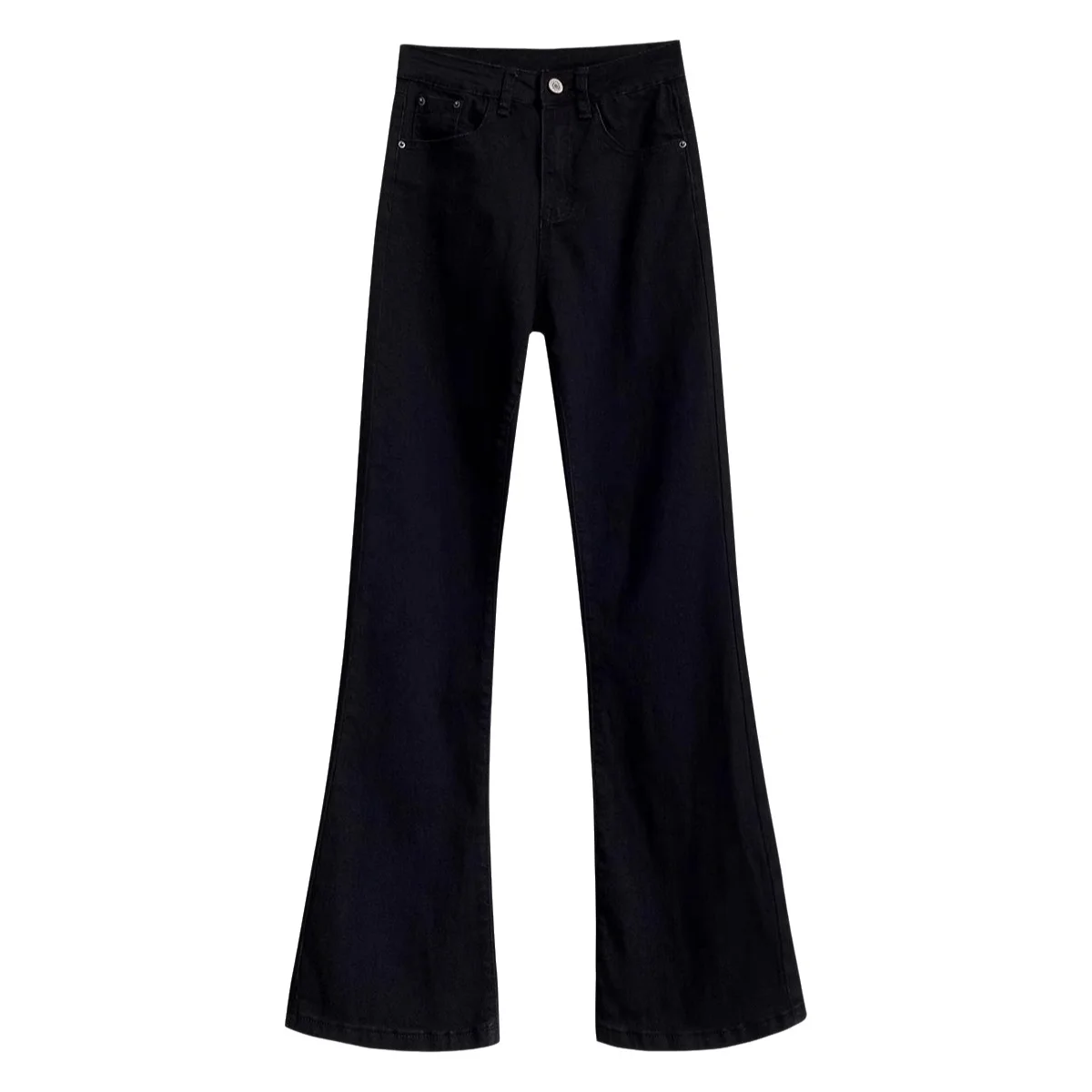 High Waist Flared Jeans Women's New Style Elastic Casual Slimming Black Denim Pants Korean Style Comfortable Loose Fit Jeans thumbnail 6