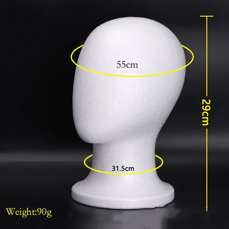 22inches Female Foam Mannequin Head Wig Head Display Smooth Durable Styling Tools  Durable Portable Fashion for Home Travel thumbnail 2