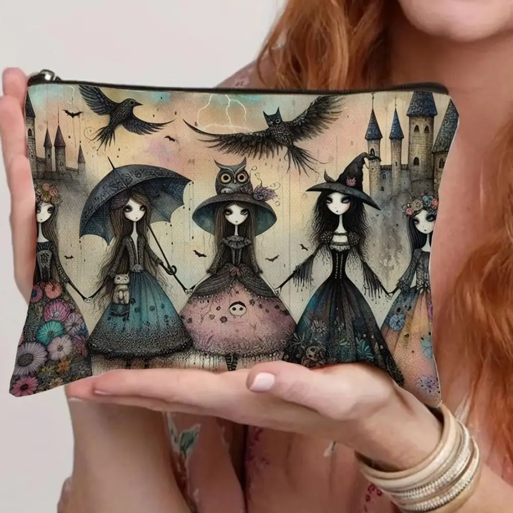 New Trendy Zipper Pouch Simple Modern Durable Storage Bag Nature Moon Phase Travel Accessories Halloween thumbnail 2