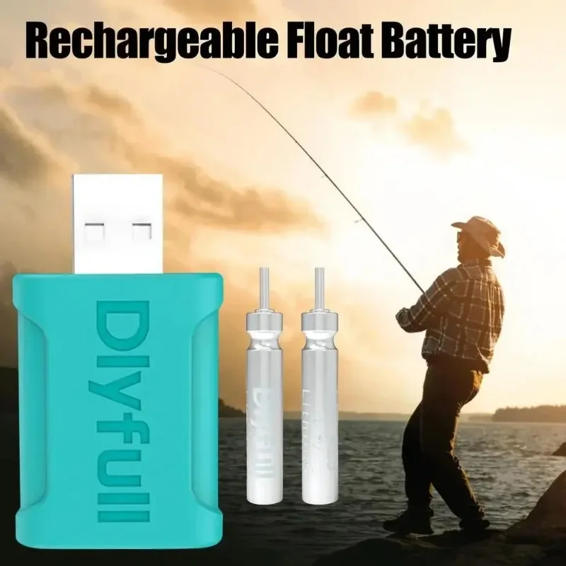 Luminous Float CR425 Rechargeable Battery Set Fishing USB Charger Set LIR425 Electronic Float Night Fishing Light Bait Float thumbnail 6