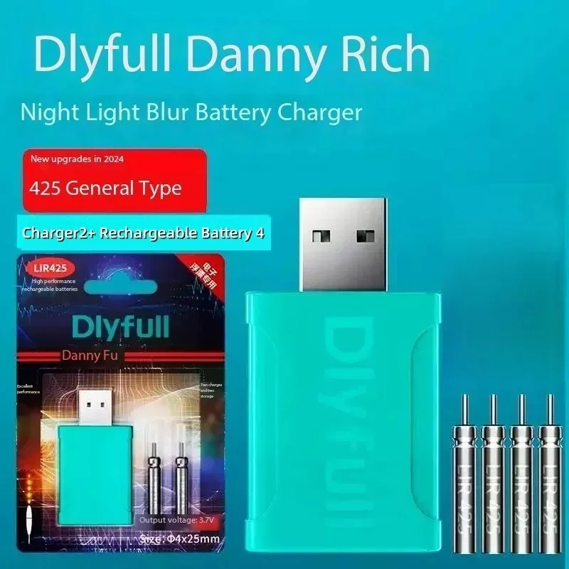 Luminous Float CR425 Rechargeable Battery Set Fishing USB Charger Set LIR425 Electronic Float Night Fishing Light Bait Float