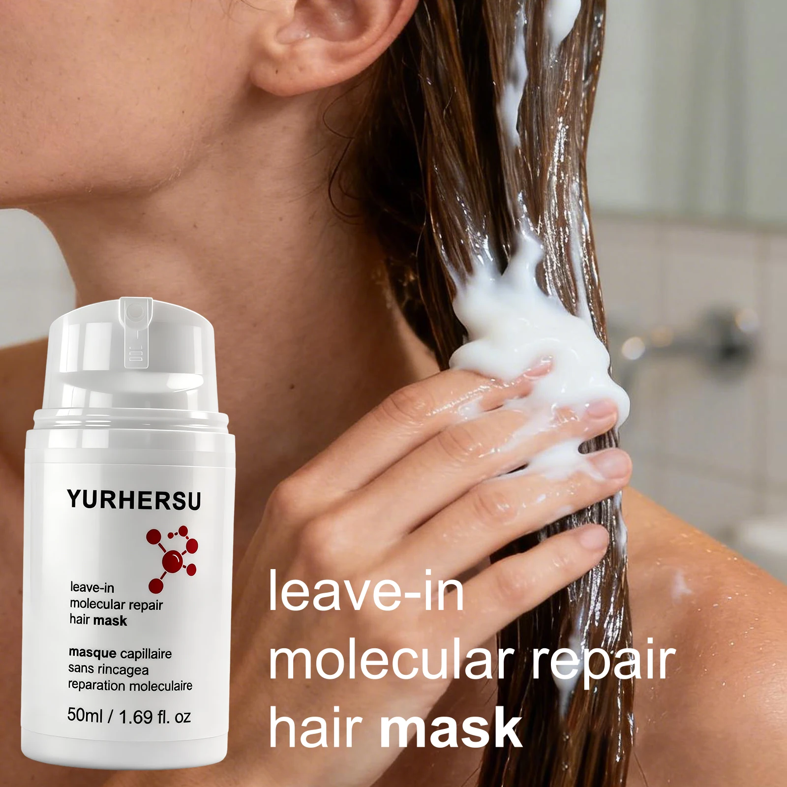 Leave-In Hair Mask Deep Repair Damage Dry Hair Moisturizing Smoothing Soften Hair Care Treatment No Need Rinse thumbnail 5