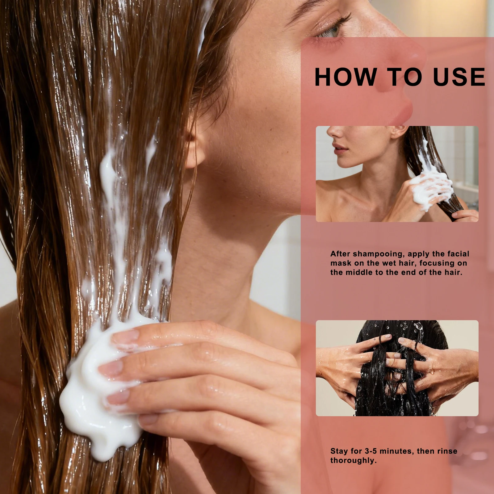 Leave-In Hair Mask Deep Repair Damage Dry Hair Moisturizing Smoothing Soften Hair Care Treatment No Need Rinse thumbnail 4