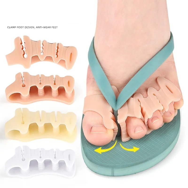 Forefoot Pad Four-hole Flip-flops Toe Splitter Slippers And Sandals Toe Splitter Thumb Eversion And Toe Overlap Separator thumbnail 2