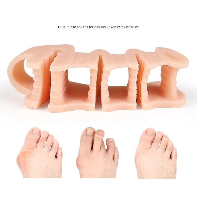 Forefoot Pad Four-hole Flip-flops Toe Splitter Slippers And Sandals Toe Splitter Thumb Eversion And Toe Overlap Separator thumbnail 3